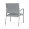 Lesro Newport Wide Guest Chair Metal Frame, Silver, RS Fog Upholstery NP1201 - alternate 3